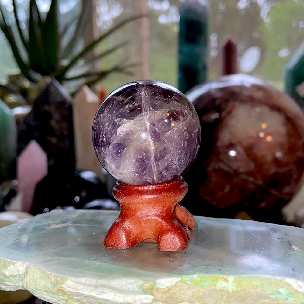 🔥SALE🔥 Dream Amethyst Crystal Mini Sphere With Sparkles!